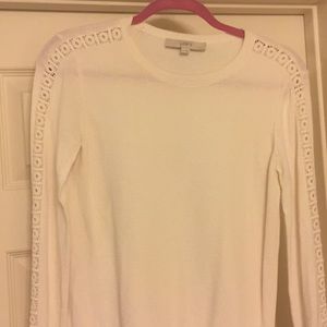 Loft sweater: cream, size small